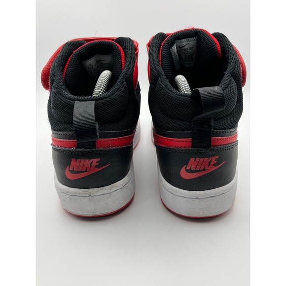 Nike Court Borough Mid 2 Sneakers Black Red‎ Athletic Shoes Boys 6.5 CD7782-003 - Picture 6 of 9